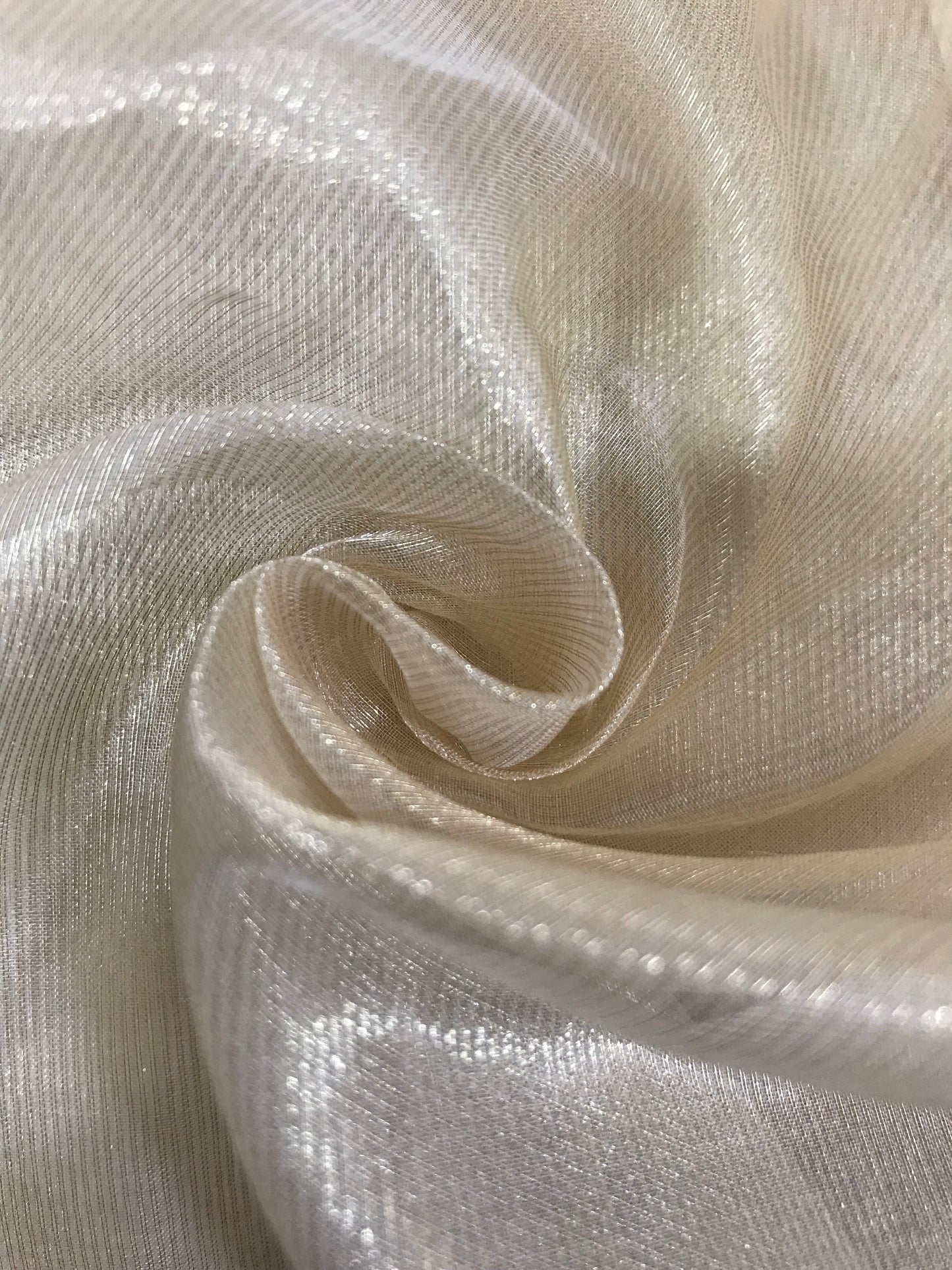 Silk tissue stripes organza 50gm width 44”