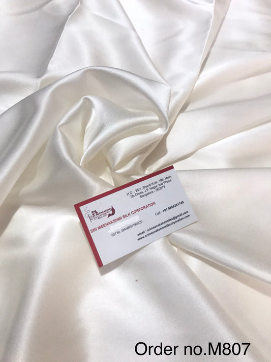 Silk satin Lycra 93gm width 54”